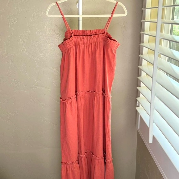 NWOT: Sleeveless Maxi Dress Size Medium in Coral / Burnt Orange - Picture 5 of 5